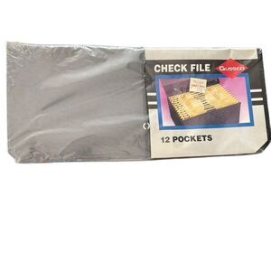 Gussco Vintage 12 Pocket Check File *New*
